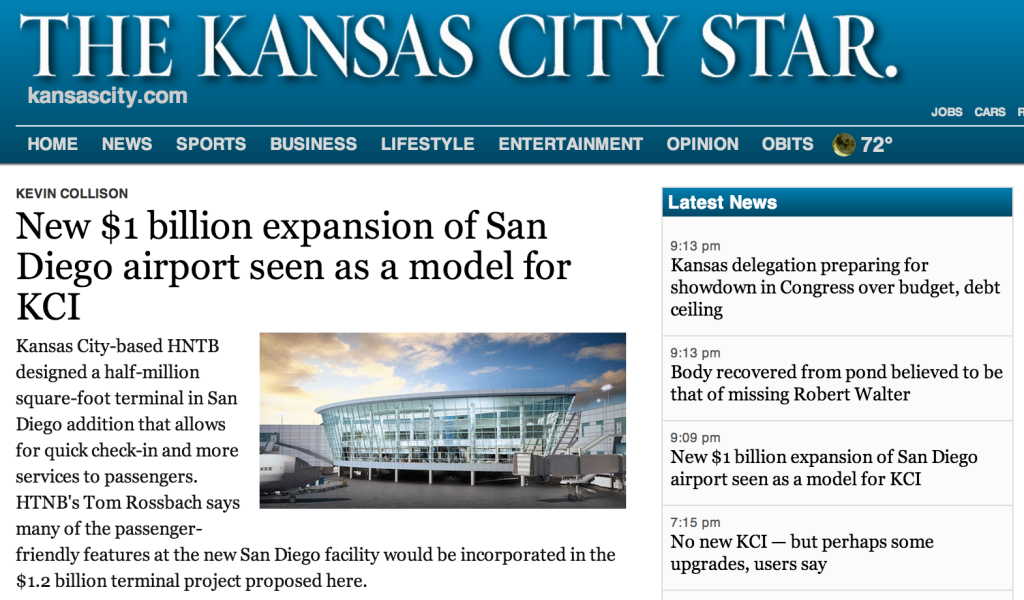Airport Envy Flies To San Diego While KC Star Shills For Terminal